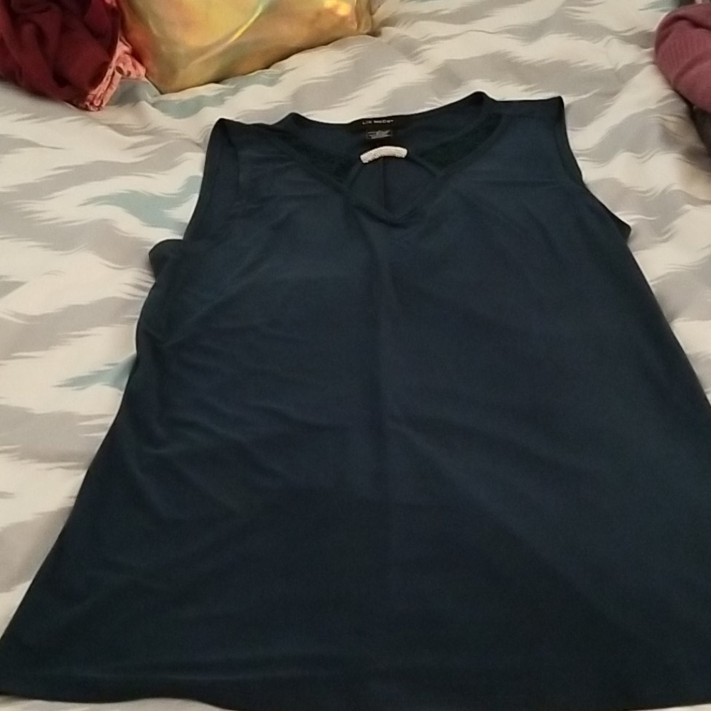 Emerald green fancy tank top